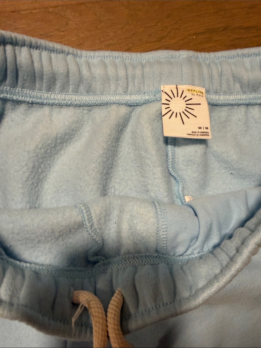 Everyday Light Blue Athletic Shorts with Elastic Waist - Picture 3 of 5